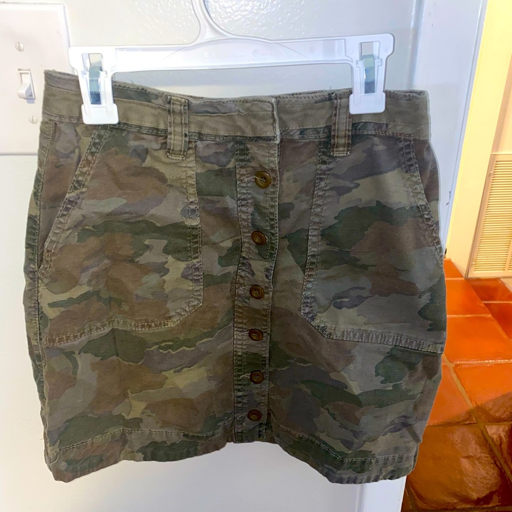 Camo Anthropologie Mini Skirt